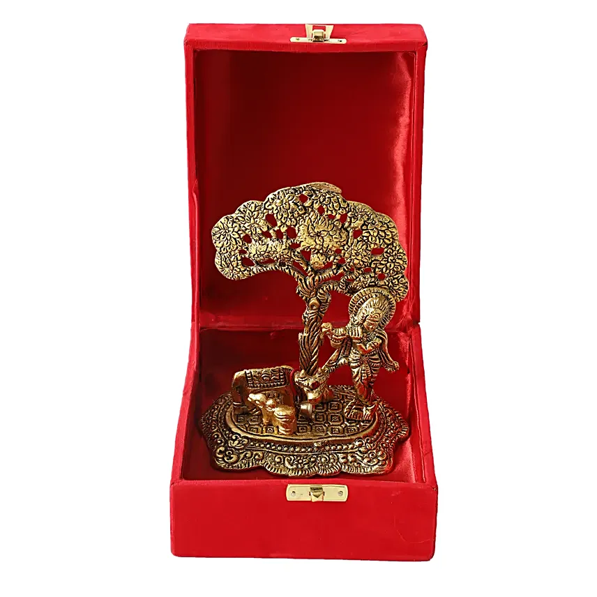 Divine Krishna Brass Idol