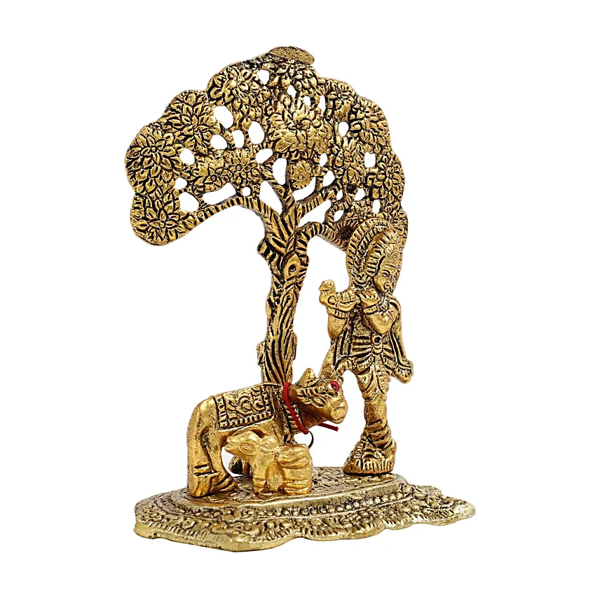 Divine Krishna Brass Idol