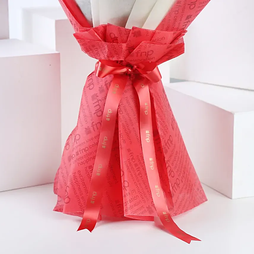 Divine Love - Bunch of 6 Red Roses with 6inch cute Soft & 5 Cadbury . gifts