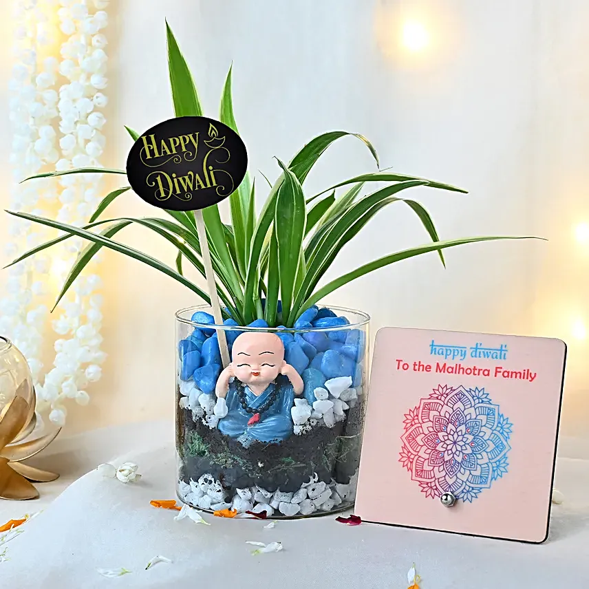 Diwali Photo Frame N Prosperity Plant