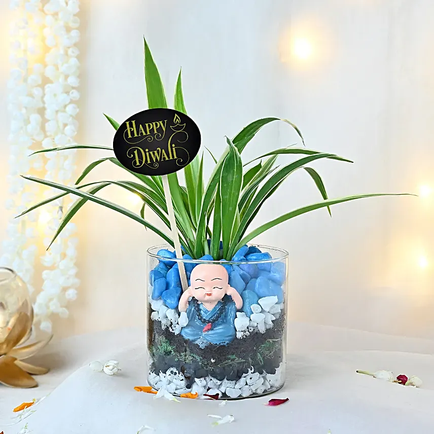 Diwali Photo Frame N Prosperity Plant