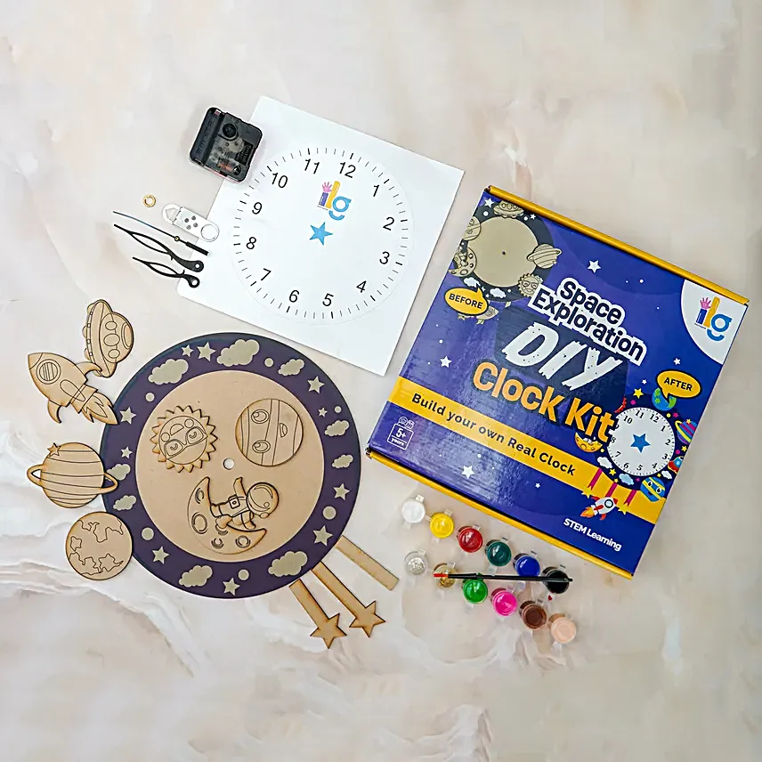 DIY Clock Kit Space Themed