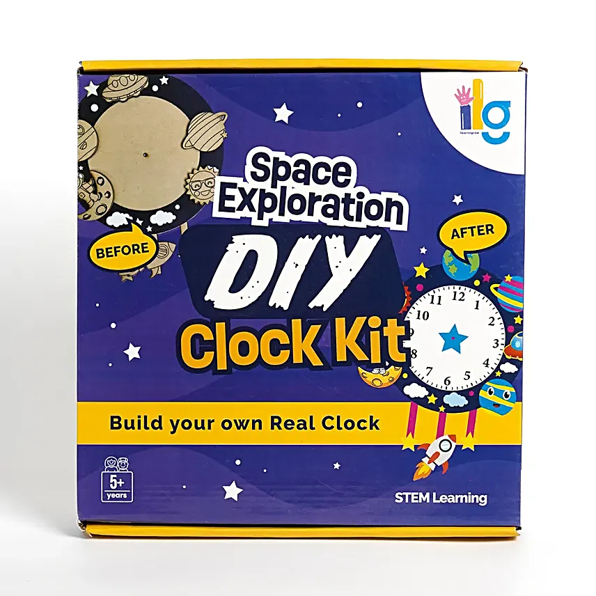 DIY Clock Kit Space Themed