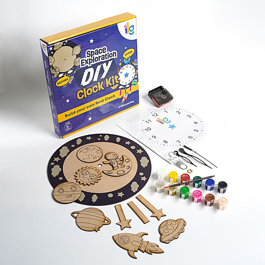 DIY Clock Kit Space Themed