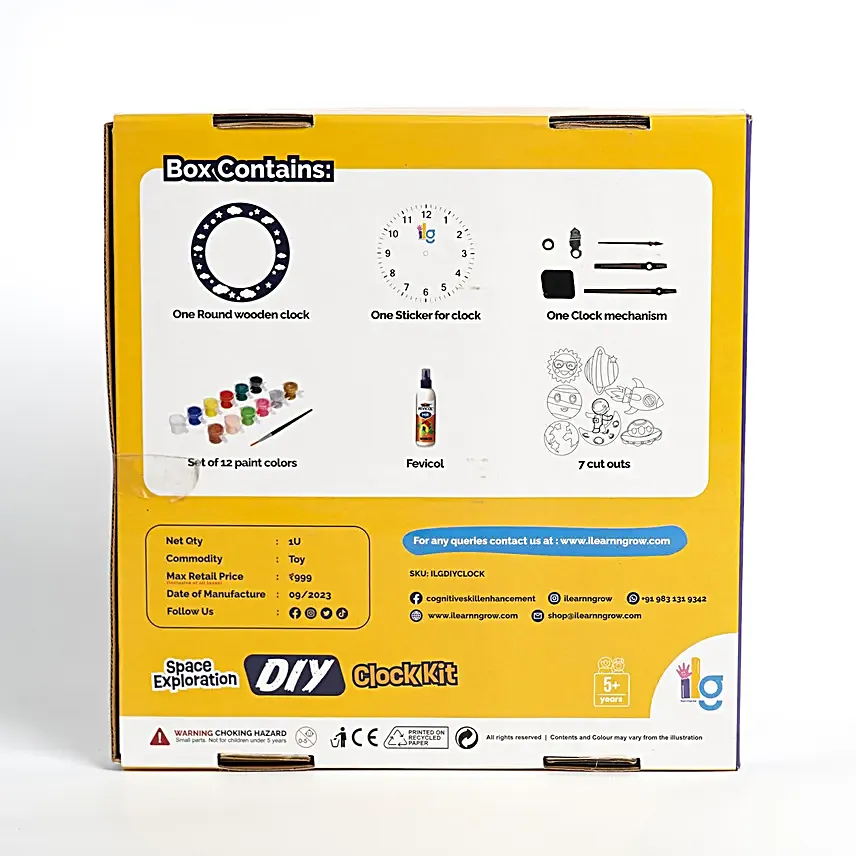 DIY Clock Kit Space Themed