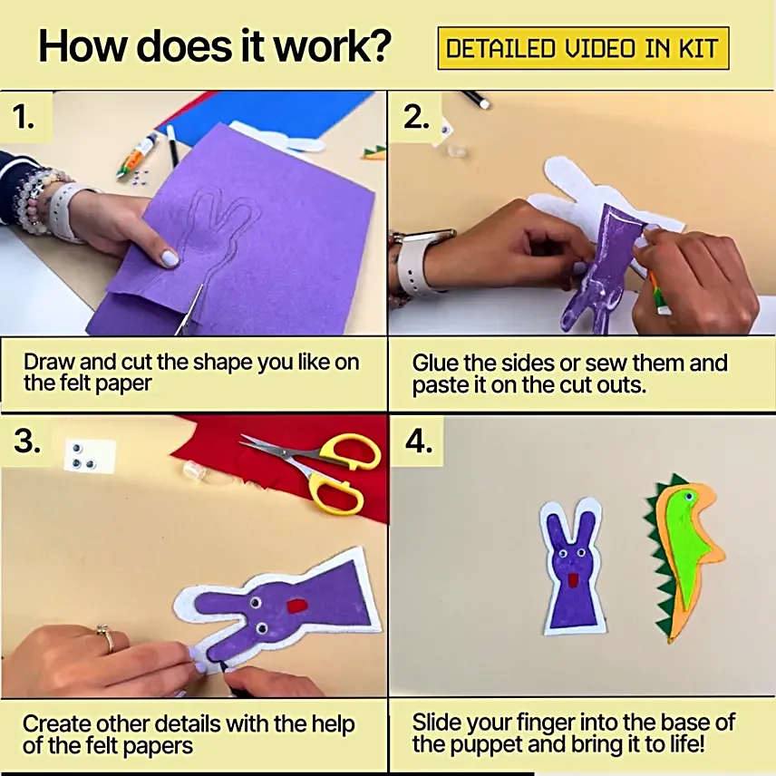 DIY Fun Finger Puppet Kit