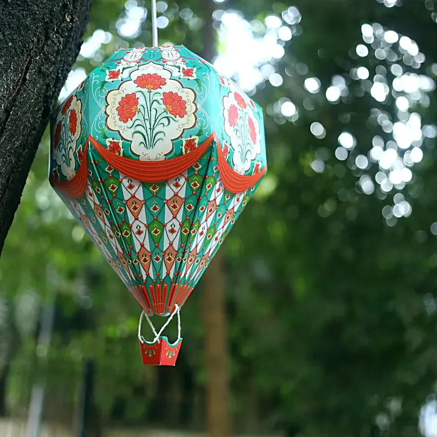 DIY Hot Air Balloon Blue Lamp