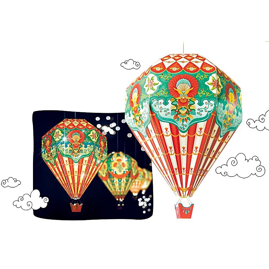 DIY Hot Air Balloon Red Lamp