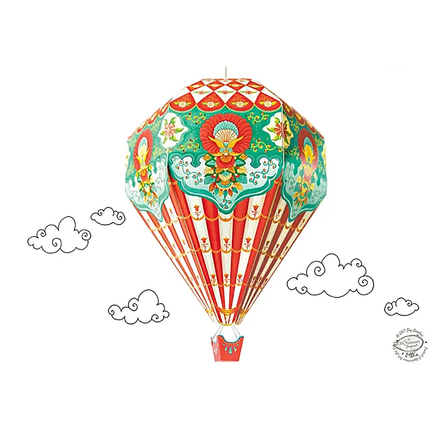 DIY Hot Air Balloon Red Lamp
