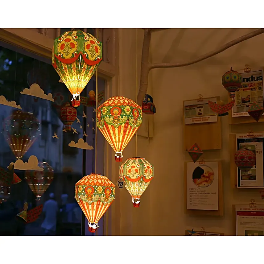 DIY Hot Air Balloon Red Lamp