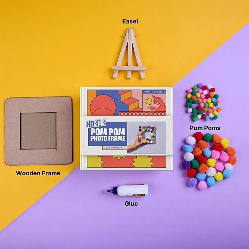 DIY Quirky Pom Pom Photo Frame Kit