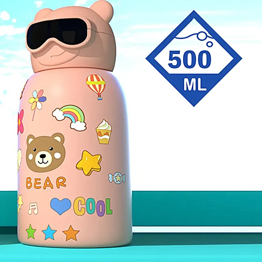 DIY Stickers Water Bottle Pink