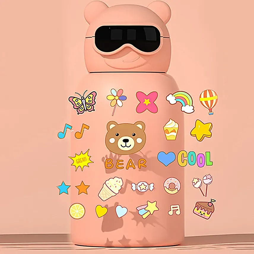 DIY Stickers Water Bottle Pink