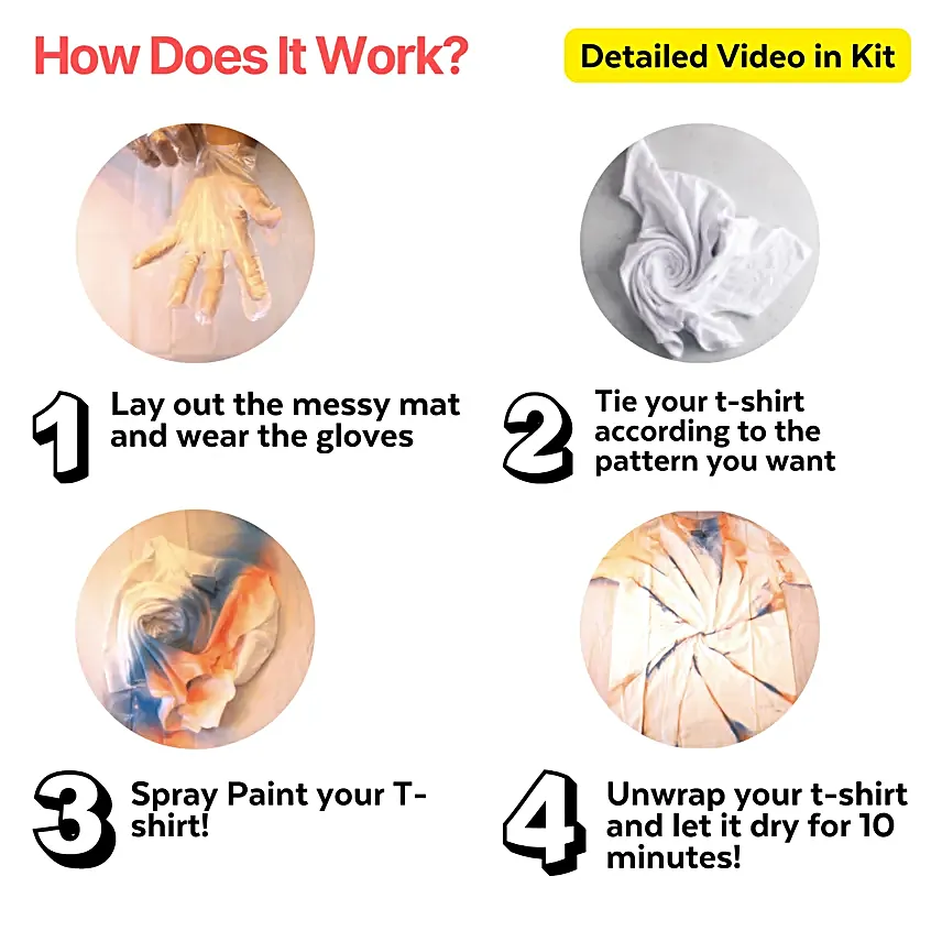 DIY Tie Dye T shirt Painting Kit