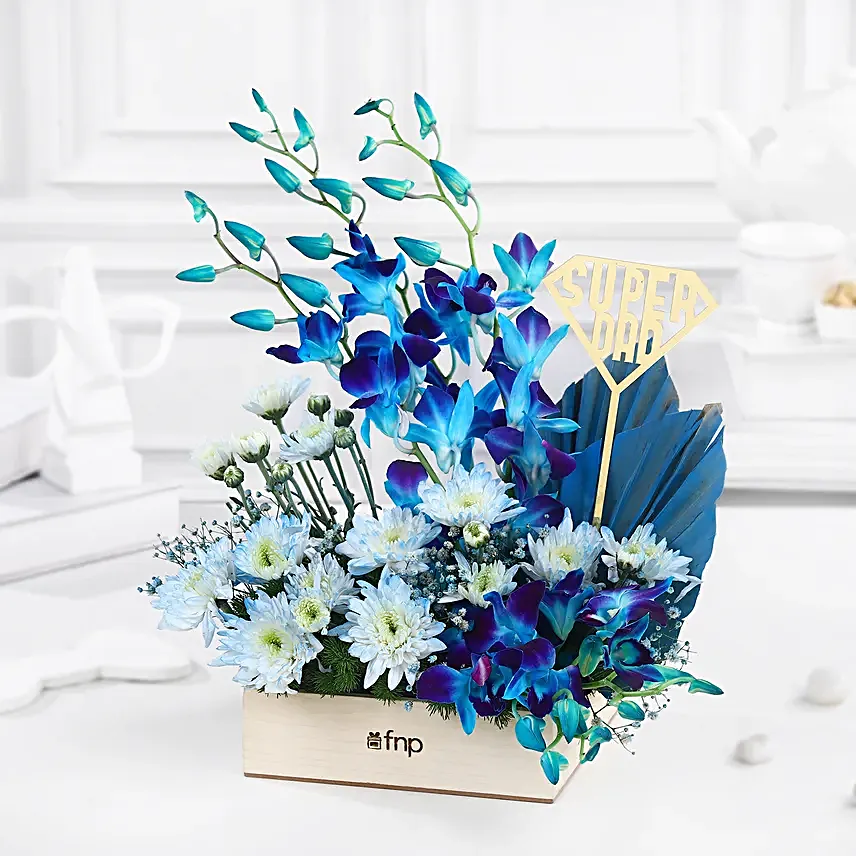 Dreamy Orchids N Daisies Arrangement For Dad