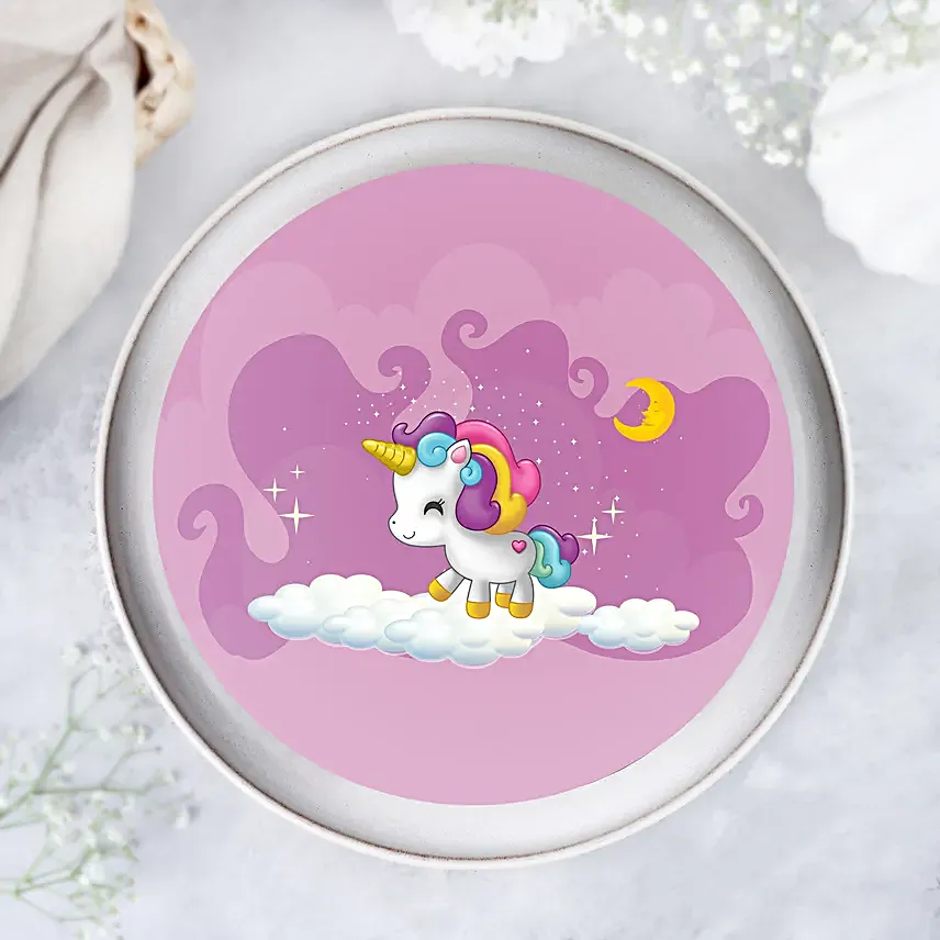 Onilne Unicorn Photo Cake