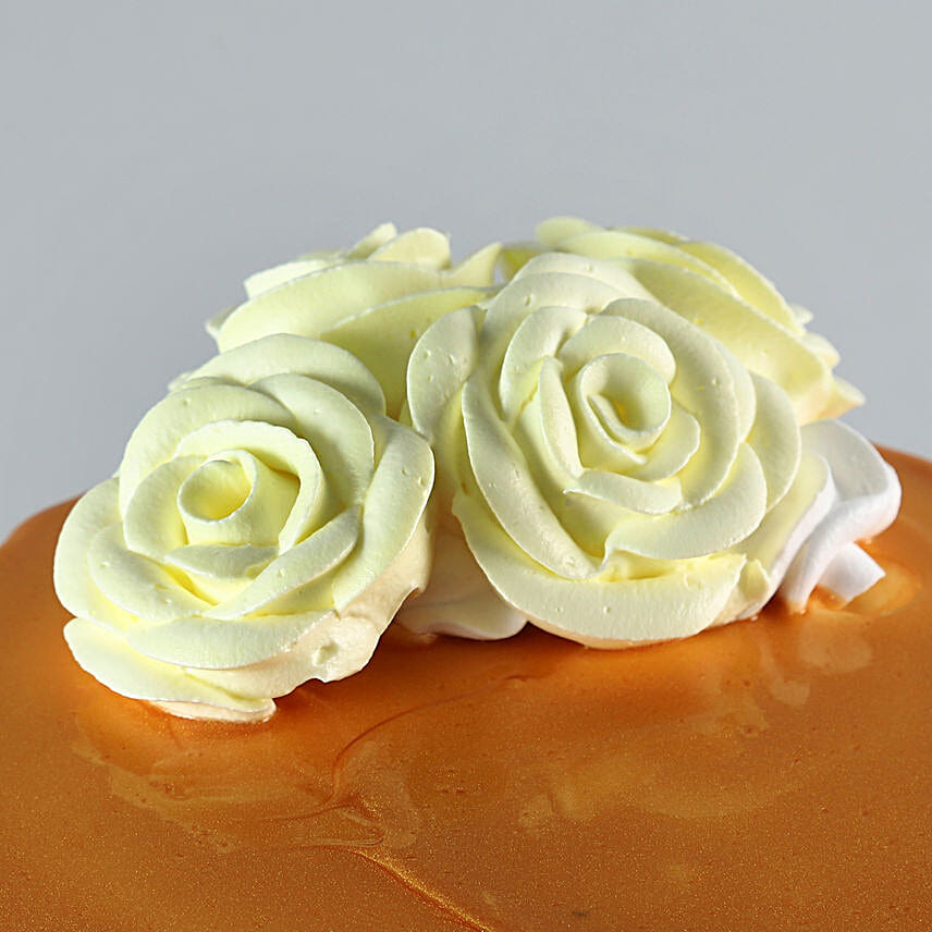 Dripping 2 Tier Butterscotch Cake 2 Kg Eggless