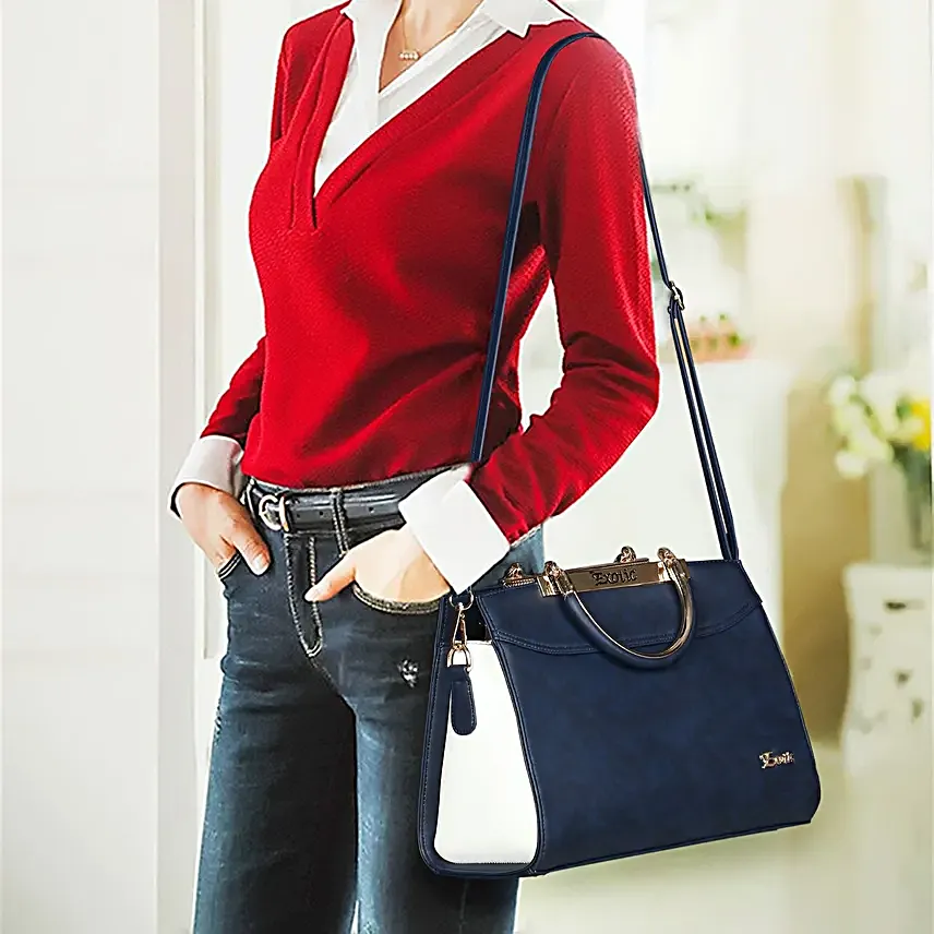 Dual Tone Sling Bag Blue