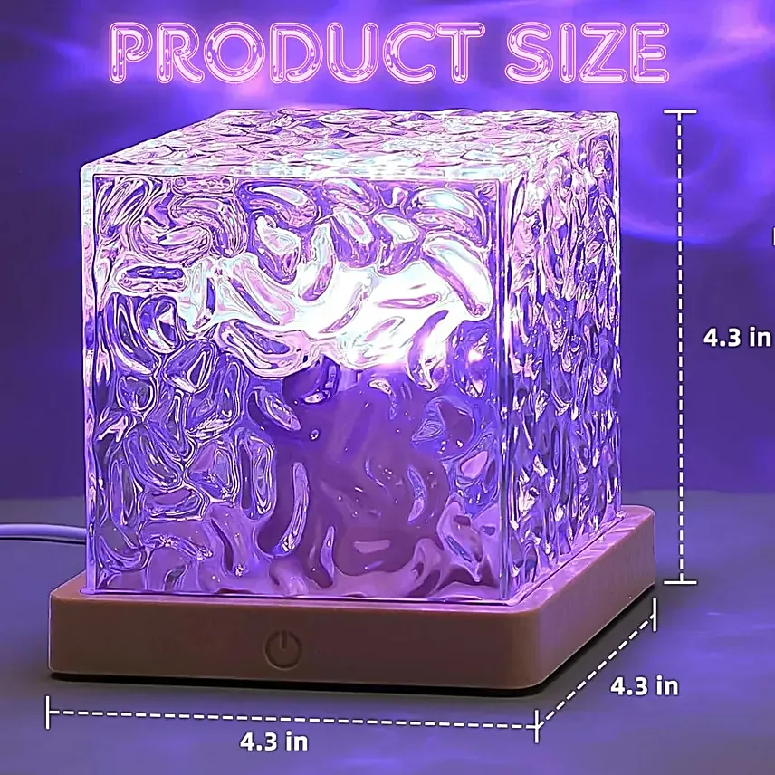 Dynamic Rotating Water Ripple Night Light
