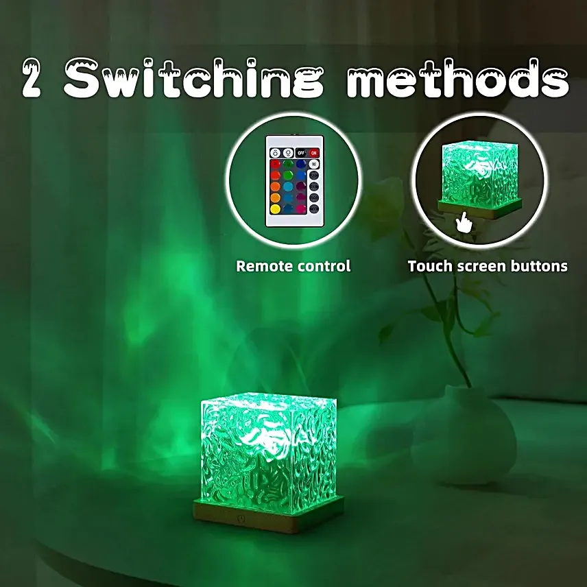 Dynamic Rotating Water Ripple Night Light