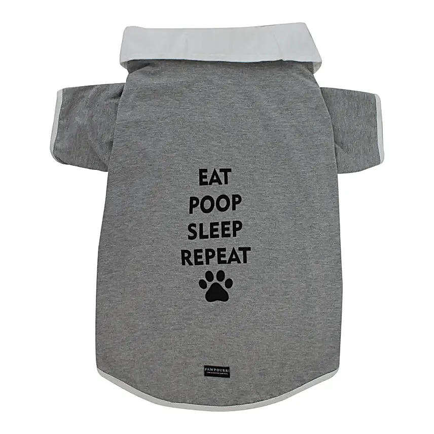 Eat Poop Sleep Repeat T Shirt For Dogs L