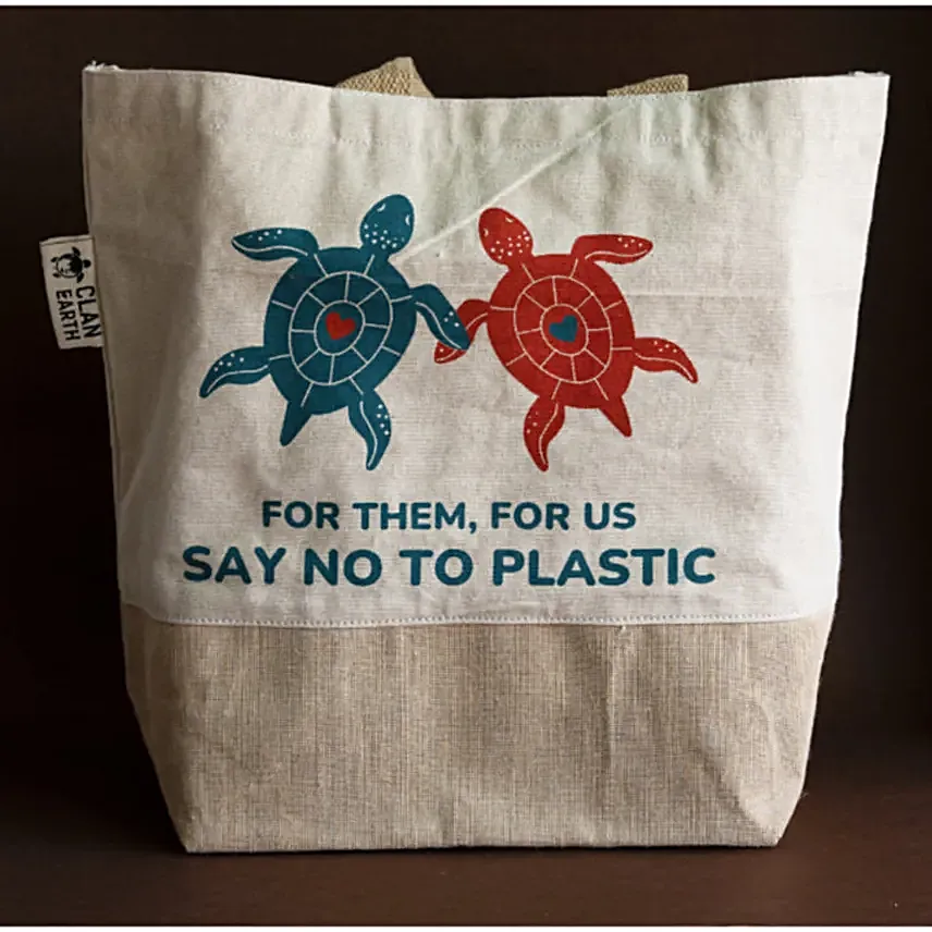 Eco Savvy Jute Tote Bag