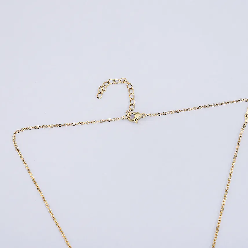 Elegant Charm Name Necklace Gold