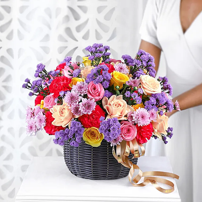 Elegant Orchid and Rose Bliss
