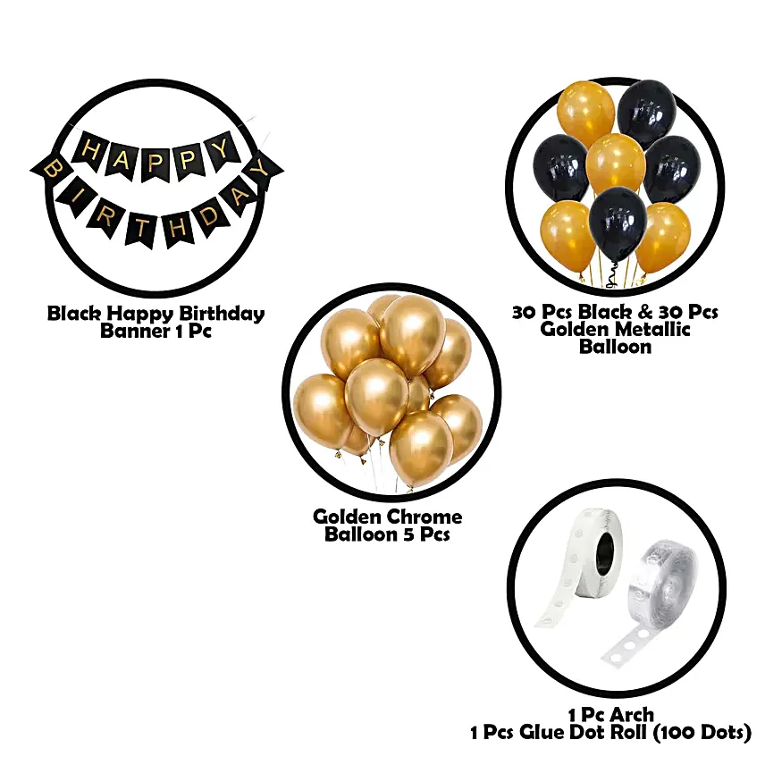 Elegant Vibes Birthday Decoration Kit