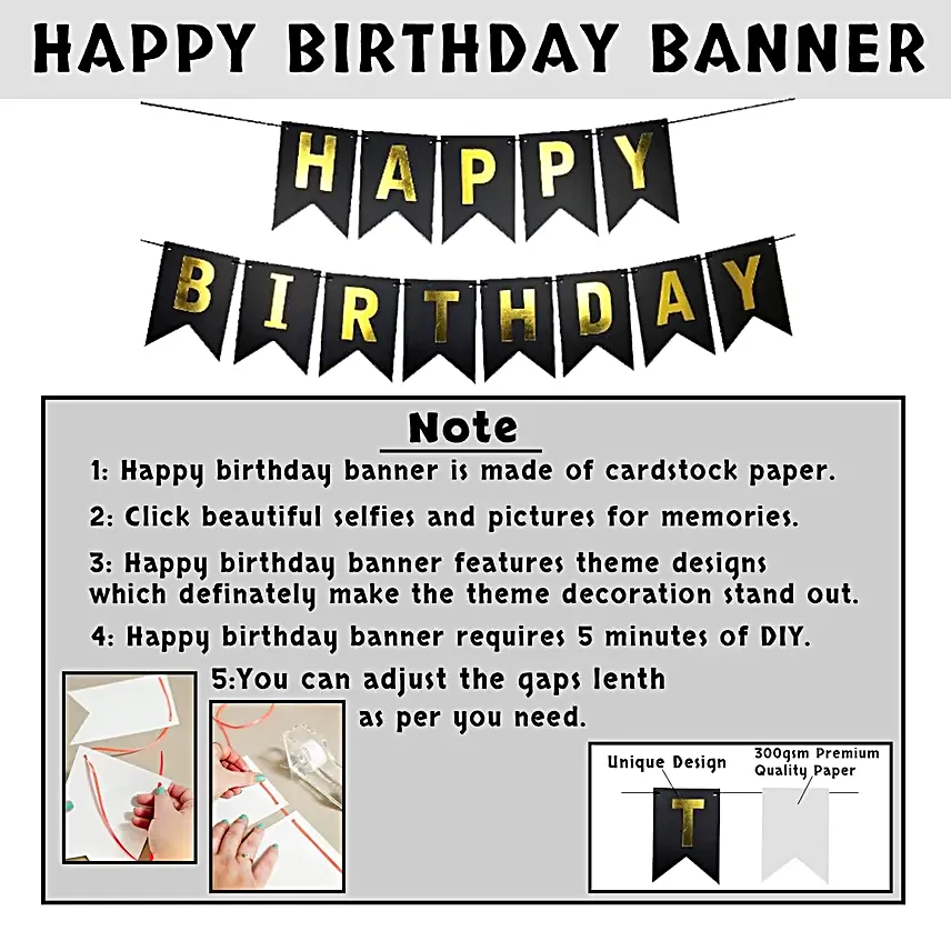 Elegant Vibes Birthday Decoration Kit
