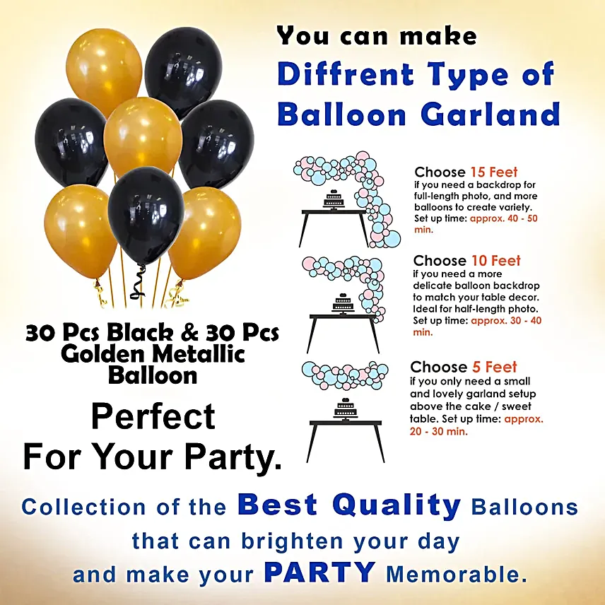 Elegant Vibes Birthday Decoration Kit