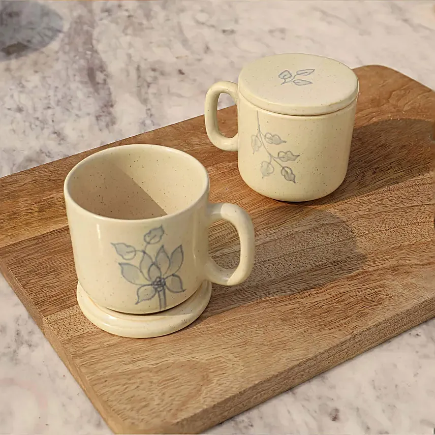 Ellementry Fiore Ceramic Mug Set of 2
