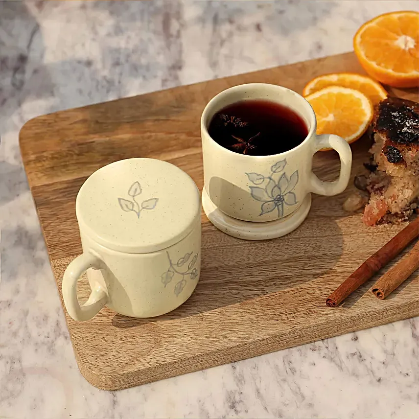 Ellementry Fiore Ceramic Mug Set of 2