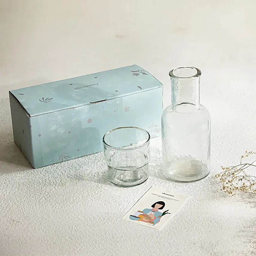Ellementry Glass Carafe and Tumbler Set