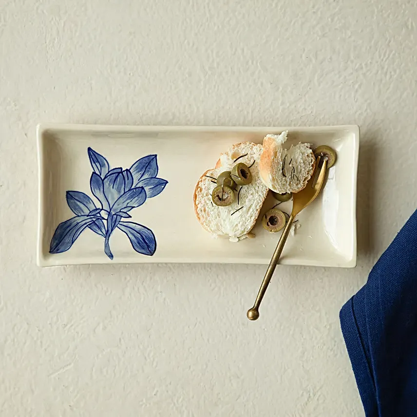 Ellementry Magnolia ceramic serving platter