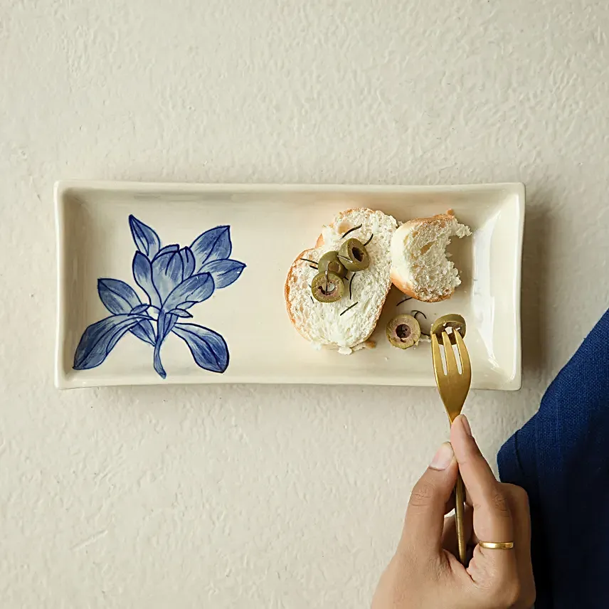 Ellementry Magnolia ceramic serving platter
