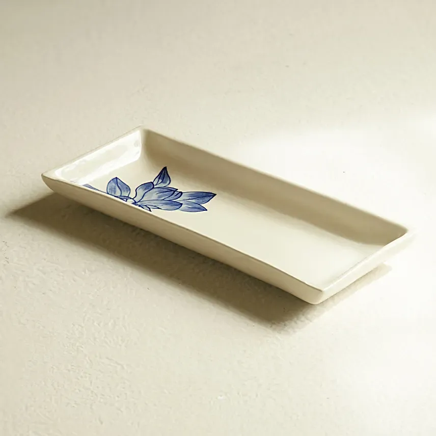 Ellementry Magnolia ceramic serving platter