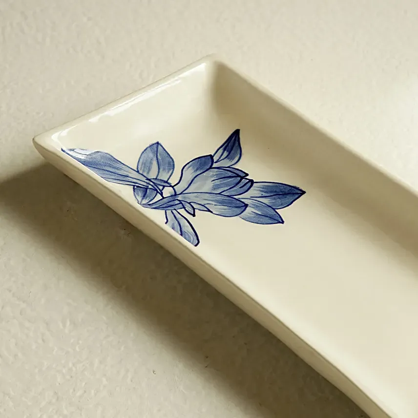 Ellementry Magnolia ceramic serving platter