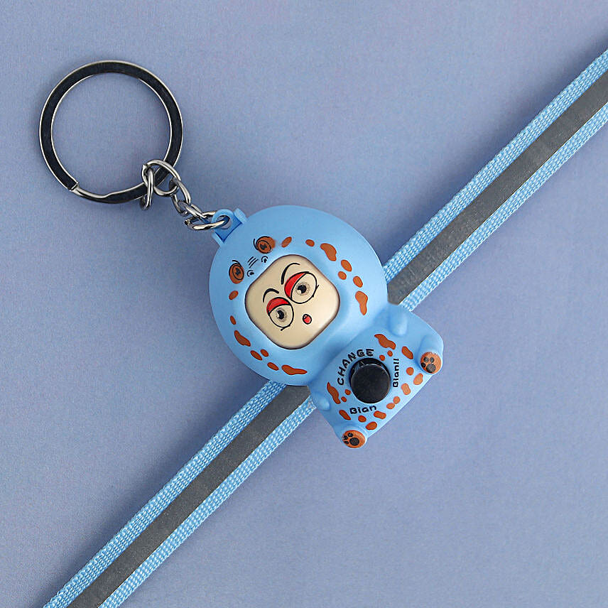 Emoji Switch Hero Rakhi For Kids Blue