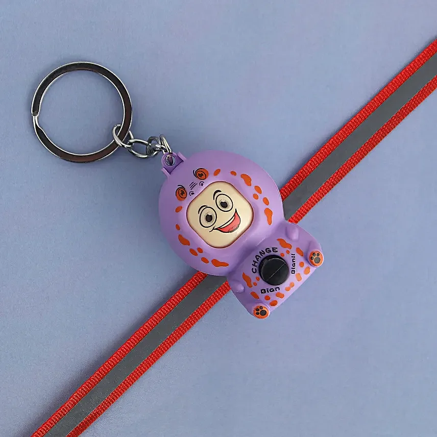 Emoji Switch Hero Rakhi For Kids Purple