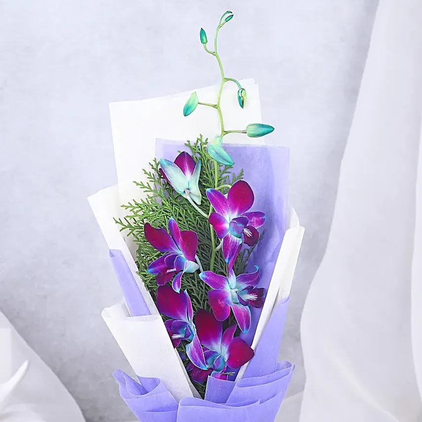 Enchanted Blue Orchid Bouquet