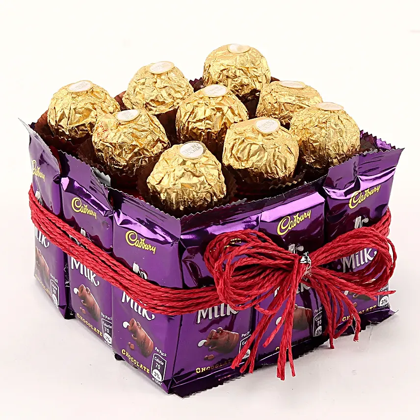 Ferrero Rocher & Dairy Milk Vase