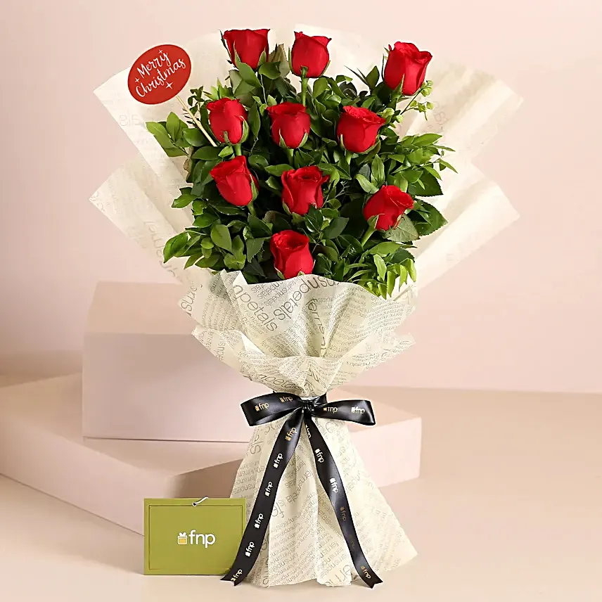 Enchanting Wishes Christmas Rose Bouquet