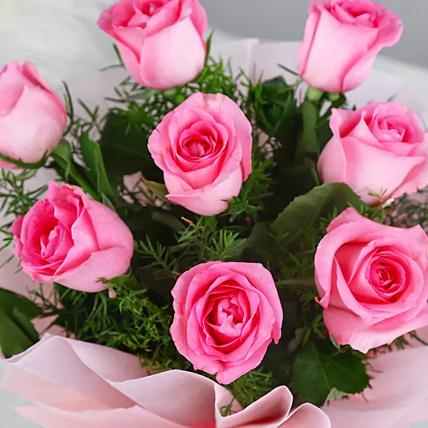 Endearing Pink Roses Bouquet
