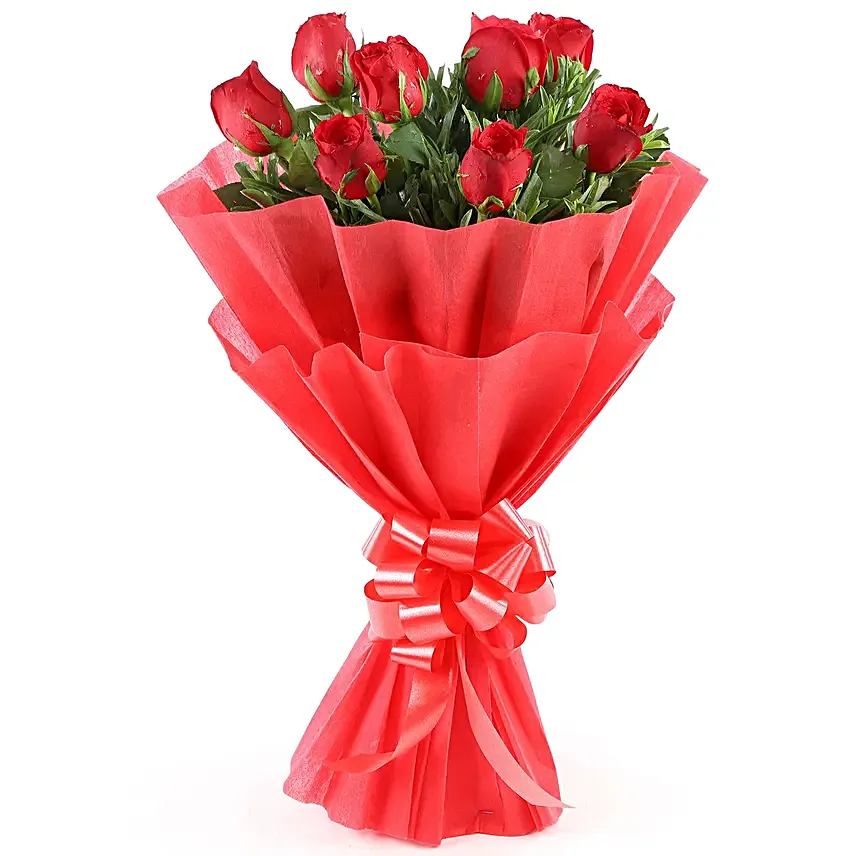 Enigmatic 8 Red Roses