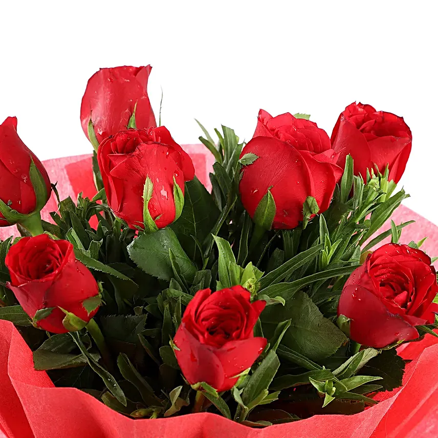 Enigmatic 8 Red Roses