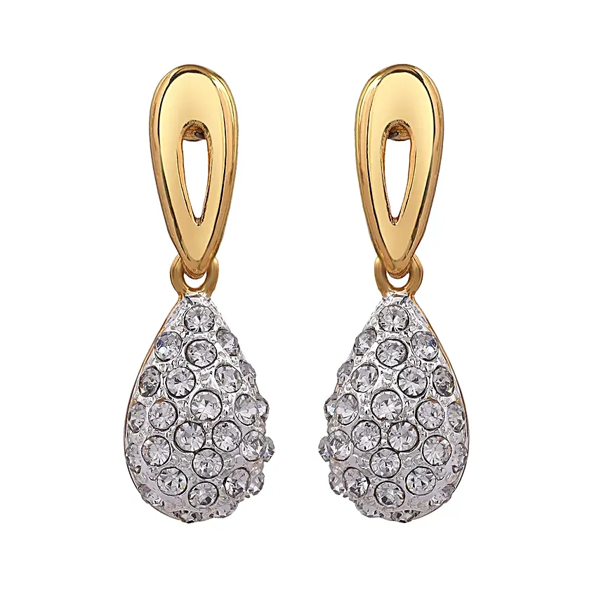 Estele American Diamond Pendant Necklace Set