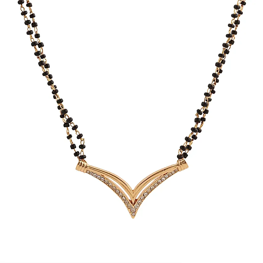 Estele Crystal Crown Mangalsutra Set