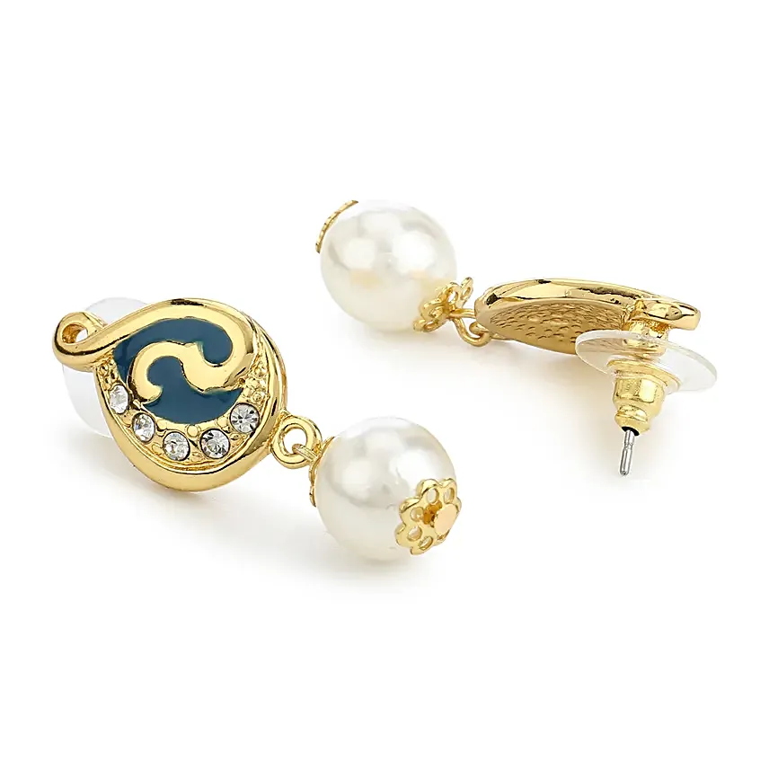 Estele Gold Tone Plated Womens Earrings