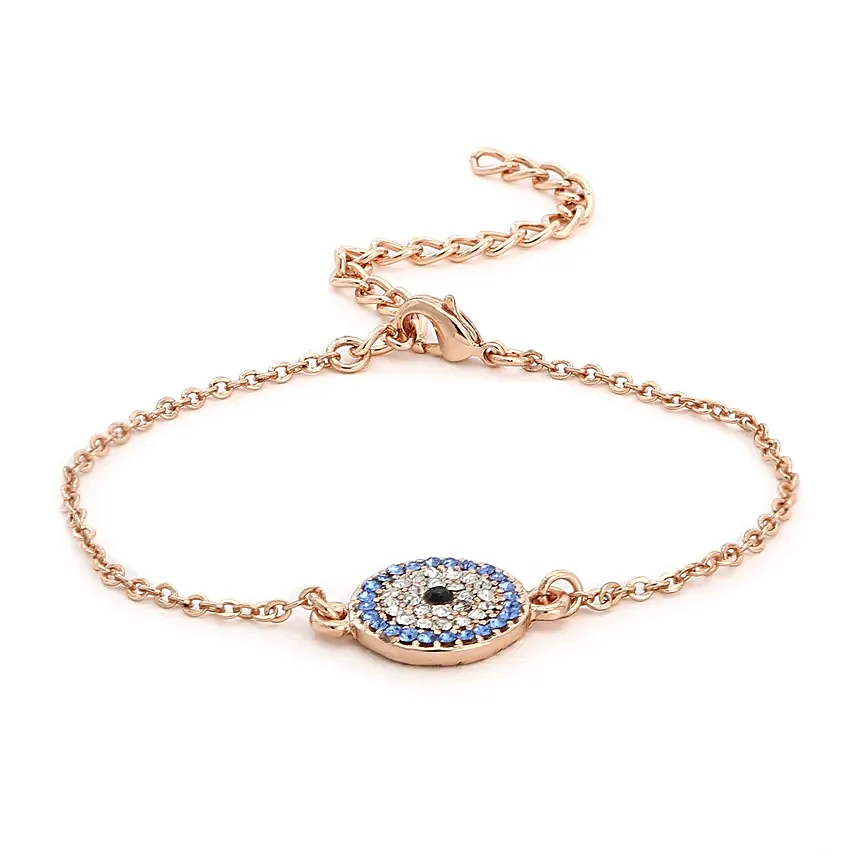 Estele Swarovski Crystal Stone Evil Eye Bracelet